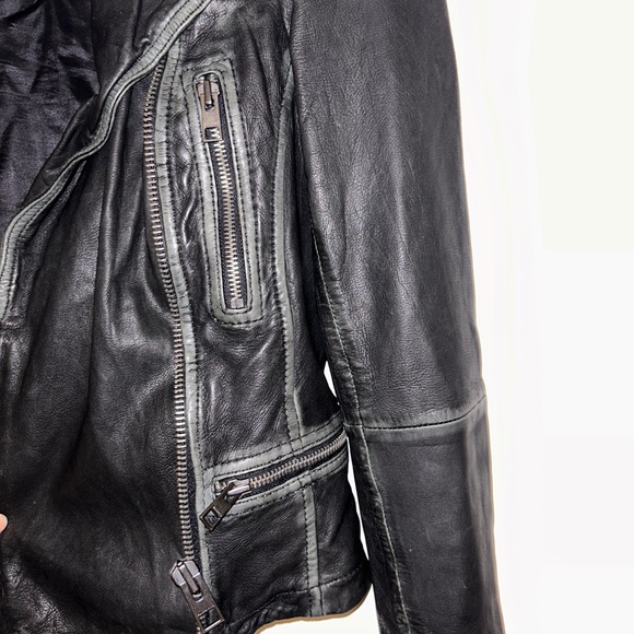 All Saints leather biker jacket - Picture 6 of 7